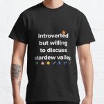 Introverted but willing to discuss Stardew Valley Classic T-Shirt RB3005 product Offical Stardew Valley Merch
